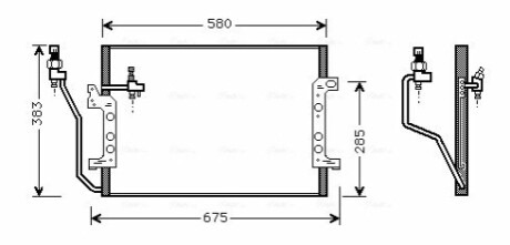 Skraplacz klimatyzacji pasuje do: MERCEDES VANEO (414) 1.6/1.7D/1.9 02.02-07.05 AVA COOLING MSA5330