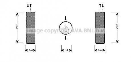 Осушувач кондиціонера MB S-KL W220 98-(вир-во) AVA COOLING MS D053 (фото 1)