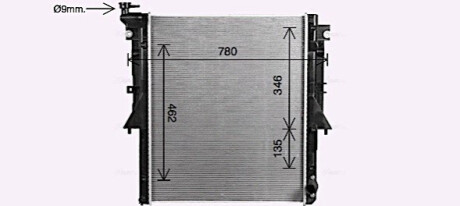 Радиатор охлаждения двигателя Mitsubishi L200(15-) 2,4d 2,2d MT AVA AVA COOLING MT2281