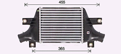 CHLODNICA POWIETRZA PEUGEOT 4008 12- AVA COOLING MT4273