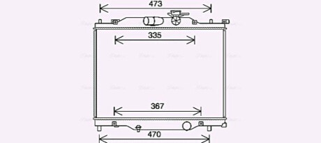 Радіатор, Система охолодження двигуна AVA COOLING MZ2286