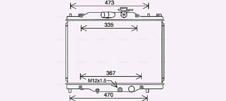 Радіатор охолодження двигуна Mazda CX-3 (18-) 2,0i AVA AVA COOLING MZ2291