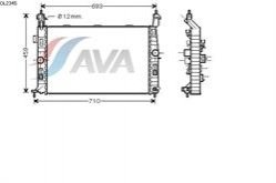 Радіатор, Система охолодження двигуна AVA COOLING OL2345 (фото 1)