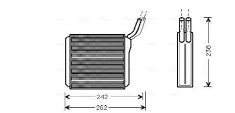 Теплообменник, отопление салона AVA COOLING OL 6205