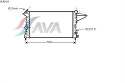 Радіатор VECTRA A 1.4/1.6 MT 88-95 (Ava) AVA COOLING OLA 2161
