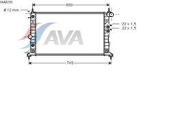 Радіатор охолодження двигуна VECTRAB 16/20/2/6AT +/-AC (Ava) AVA COOLING OLA2220
