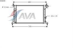 Радіатор VECTRA B 16/18/20 MT -AC (Ava) AVA COOLING OLA 2242