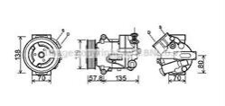 Компрессор, кондиционер AVA COOLING OLAK496