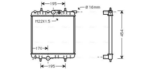 Автозапчастина AVA COOLING PE 2243