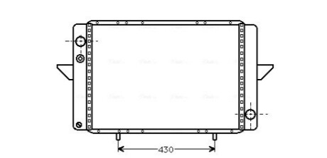 Радіатор, охолодження двигуна AVA COOLING RT2107