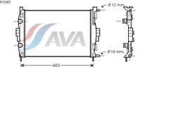 Радіатор MEGANE2/SCENIC MT +-AC 02 (Ava) AVA COOLING RT2307
