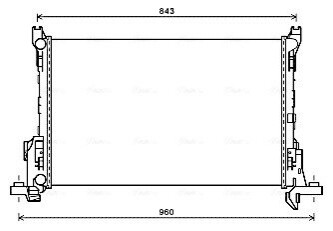 Радіатор, Система охолодження двигуна AVA COOLING RT2623