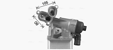 Радіатор масляний Nissan/Opel/Renault в зборі (AVA) AVA COOLING RT3631H