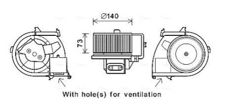 Dmuchawa pasuje do: RENAULT CLIO II 1.2-3.0 09.98- AVA COOLING RT8594