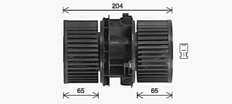 Вентилятор отопителя салона Renault Fluence AC+ AVA COOLING RT8666