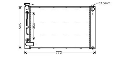 Радіатор охолодження LEXUS RXII 330 (AVA) AVA COOLING TO 2343