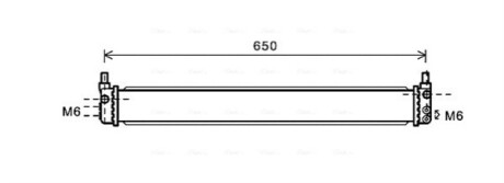 Радиатор, охлаждения дивгателя AVA COOLING TO2602
