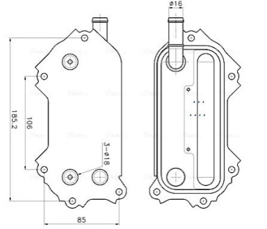 Радіатор масляний TOYOTA AURIS/ AVENSIS/ RAV 4 (Ava) AVA COOLING TO3792