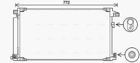 Радіатор кодиціонера AVA COOLING TO5741D (фото 1)
