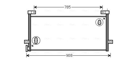 Радіатор Кондиціонера Volvo Fh/fh16 Euro 6 >2012 832*331*16Mm AVA COOLING VL5081 (фото 1)