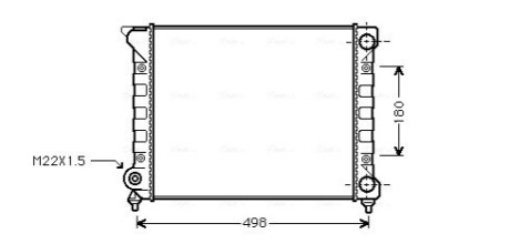 Радиатор VW PASSAT 3 1.6/1.8 88-92 VW2070 (Ava) AVA COOLING VN2070