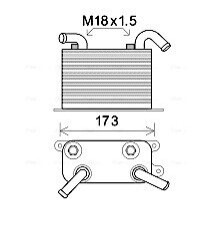 Радіатор масляний VW T5 2,5TDI 03>10 AVA AVA COOLING VN3310