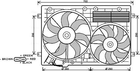 Вентилятор AVA COOLING VN7529