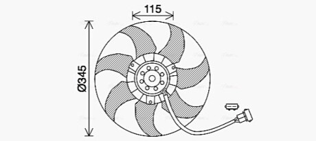 WENTYLATOR CHLOD.VW-TRANSPORTER T4 90- AVA COOLING VN7541