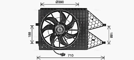 WENTYLATOR CHLOD.SEAT IBIZA III 02-09 AVA COOLING VN7545