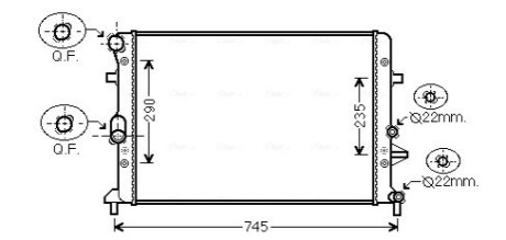 Радіатор, Система охолодження двигуна AVA COOLING VNA2289