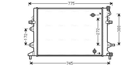 Радіатор, Система охолодження двигуна AVA COOLING VNA2370