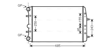 Радіатор, Система охолодження двигуна AVA COOLING VNA2374