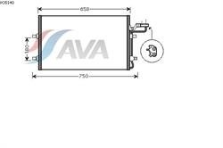 Радиатор кондиционера в сборе AVA COOLING VO5140