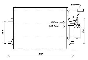 Радіатор кодиціонера AVA COOLING VO5166D