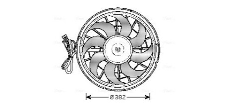 Вентилятор, охлаждение двигателя AVA COOLING VO7507