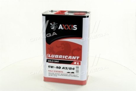 Масло моторн. 5W-40 A3/B4 Gold Sint (Каністра 4л) AXXIS AX-2025