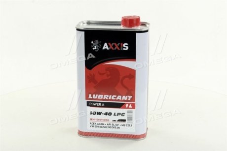 Масло моторн. 10W-40 LPG Power A (Каністра 1л) AXXIS AX-2028