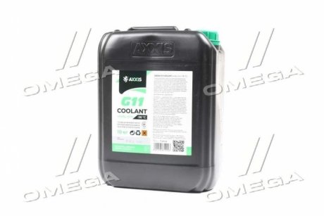 Антифриз GREEN G11 Сoolant Ready-Mix -36°C<AXXIS> (зеленый) (Канистра 10) AXXIS AX-P999-G11GR RDM10