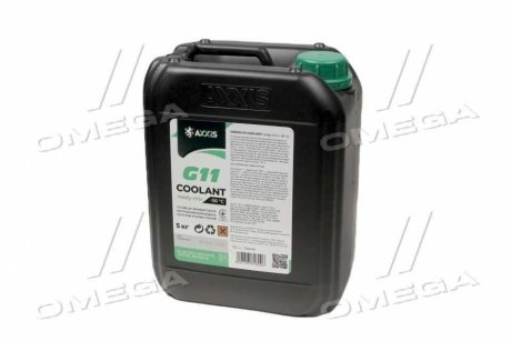 Антифриз GREEN G11 Сoolant Ready-Mix -36°C <AXXIS> (зеленый) (Канистра 5кг) AXXIS AX-P999-G11GR RDM5