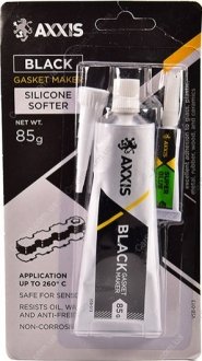 Герметик прокладок 85гр черный + клей в подарок - AXXIS VSB-013