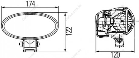 Відбивач, прожектор робочого освітлення BEHR-HELLA 1GB 996 186-051