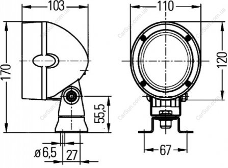 Відбивач, прожектор робочого освітлення BEHR-HELLA 1GM 996 134-061 (фото 1)