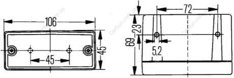 Задняя противотуманная фара BEHR-HELLA 2NE 006 609-001