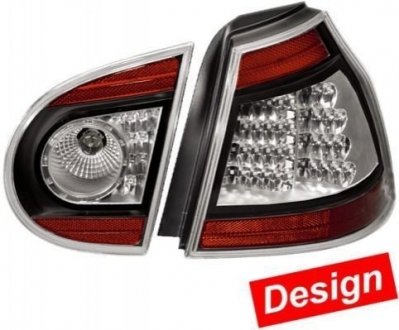Фонари задние Volkswagen Golf V 2003-2008 темные LED комплект Design 4шт BEHR-HELLA 2VP 009 500-831