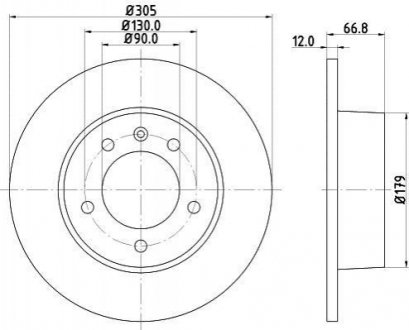 Диск тормозной BEHR-HELLA 50361 (фото 1)