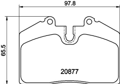 Гальмівні колодки, дискове гальмо (набір) BEHR-HELLA 8DB355006351