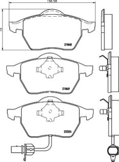 Гальмівні колодки, дискове гальмо (набір) BEHR-HELLA 8DB 355 008-911