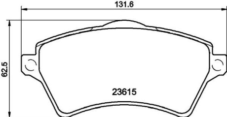 Гальмівні колодки, дискове гальмо (набір) BEHR-HELLA 8DB 355 009-761