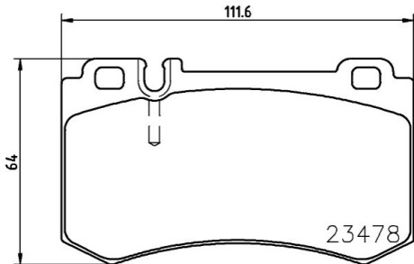 Гальмівні колодки, дискове гальмо (набір) BEHR-HELLA 8DB355010291