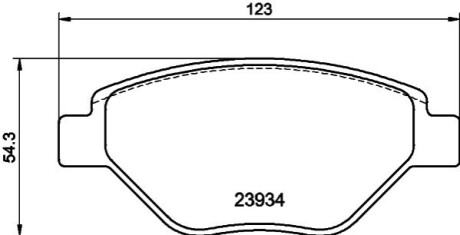 Гальмівні колодки, дискове гальмо (набір) BEHR-HELLA 8DB 355 010-551